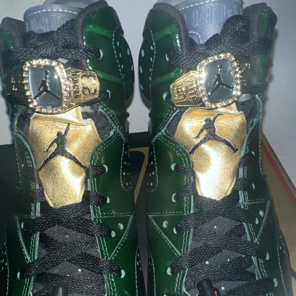Jordan Air Jordan 6 Retro Champagne Bottle High Top Leather Lace Up Men
